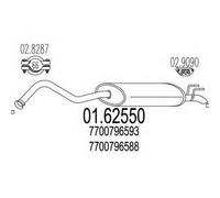 MARMITTA POSTERIORE PER RENAULT 21 2.1 D 2 VOL KW 53 9/89> 60.90.57