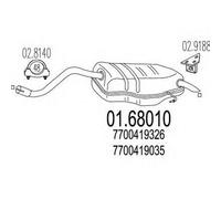 MARMITTA POSTERIORE PER RENAULT CLIO II 1.6 16V 2 VOL KW 79 9/98> 61.12.07