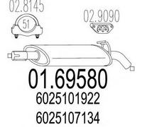 MARMITTA POSTERIORE PER RENAULT ESPACE II 2.2 SW KW 79 1/91> RN.74.07