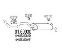 MARMITTA POSTERIORE PER SEAT IBIZA III 1.6 2 VOL KW 74 8/99> 30.42.47