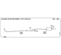 MARMITTA POSTERIORE PER TRIUMPH Acclaim 1.3 HL/CD 1335 cc 70 cv/51 kw 1983/1985