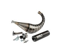 MARMITTA SCARICO STAGE6 R/T 70-80cc CON SILENZIATORE CNC NERO MINARELLI AM6 MOTO