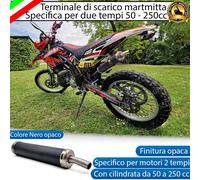 MARMITTA SILENZIATORE SCARICO PER Malaguti XSM 50 (2019-2020) NERO OPACO