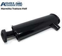 MARMITTA SILENZIATORE ADATTABILE A TRATTORE FIAT 44905942 scarico laterale basso