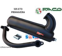 Marmitta Siluro nera per Vespa 125 Primavera Et3 completa di collettore