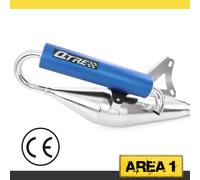 Marmitta Sport Tecnigas Q-Tre Crom Peugeot SV 50, Elystar 50 (Blu/50ccm)