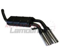 Marmitta sportiva silenziatore scarico doppia uscita Fiat 127 Seat Fura Crono