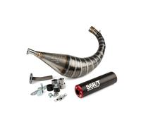 MARMITTA STAGE6 R/T 70-80cc CON SILENZIATORE CNC NERO-ROSSO MINARELLI AM6 MOTO