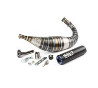 MARMITTA STAGE6 R/T 90-100cc CON SILENZIATORE CNC NERO-BLU MINARELLI AM6 MOTO