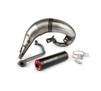 Impianto di scarico Stage6 Streetrace high mount CNC rosso/nero Beta RR 2012 / HM/Vent