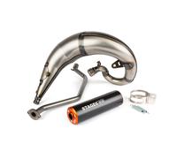 Marmitta Stage6 Streetrace montaggio alto CNC arancio / nero Sherco SE / SM