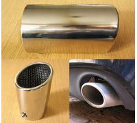 Marmitta Terminale Di Scarico 74mm per Audi A4 A5 A6 e Universale Doppio Cromato
