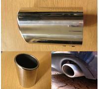 Marmitta Terminale Di Scarico 88mm per Audi A4 A5 A6 e Universale Doppio Cromato