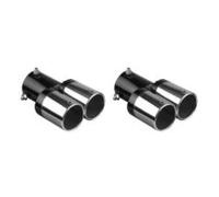 Marmitta Terminale Scarico Auto A Doppia Uscita Da 63 Mm Silenziatore Auto In Acciaio Inossidabile Tubo Scarico Inclinato Laminato Tubo Scarico(2PCS)