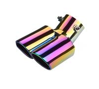 Marmitta Turbina Per Modifica Auto Fischio Scarico Generale Uno Su Due Scatola In Acciaio Inossidabile Terminale Di Scarico Silenziatore Tubo Scarico(Slant color)