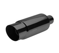 Marmitta universale inox nero uscita rotonda inclinata ESR086N