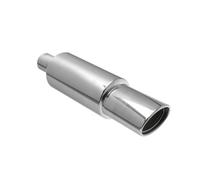 MARMITTA TERMINALE DI SCARICO AUTO UNIVERSALE IN ACCIAIO INOX 505 MM NUOVO
