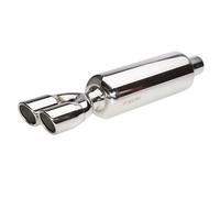 Simoni Racing Marmitta Scarico universale rotonda inox doppia uscita ESR661