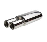 Marmitta universale inox uscita rotonda doppia 60mm ESR109