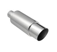 Marmitta universale inox uscita rotonda inclinata MU-3