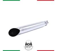 Marmitta Universale scarico Moto Harley Cafe Racer + 10 mt bende titanio