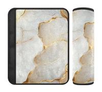 Marmo bianco bianco 2 pz cintura di sicurezza imbottitura tracolla protegge il collo e le spalle per la maggior parte delle auto funda para cinturón de carro