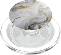 Marmo Bianco con Motivo Oro e Blu PopSockets PopGrip per MagSafe