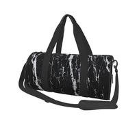 Marmo Bianco E Nero, Borsone da viaggio di grande capacità Borsa rotonda Borsa da viaggio sportiva Borsa da viaggio Borsa da fitness