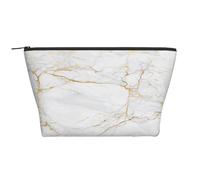 Marmo Bianco E Oro, Borsa da toilette Borsa per trucco Borsa per cosmetici Borsa da toilette da viaggio portatile