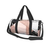 Marmo bianco nero glitter oro rosa geometrico, Borsone da viaggio di grande capacità Borsa rotonda Borsa da viaggio sportiva Borsa da viaggio Borsa da fitness