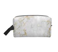 Marmo bianco oro, Borsa per il trucco Borsa per cosmetici Borsa da viaggio portatile da viaggio Borsa per trucco Organizer