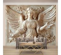 Marmo Carta Da Parati Panoramica Murale 200X140Cm Angeli Tessuto Non Tessuto Murali Effetto 3D Motivo Decorazioni Da Parete Per Bambini Camera Da Letto Soggiorno