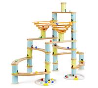 Marmo Corsa Eco-Compatibile Legno Bambù Gara Dei Bambini Pedagogico Set Gioco