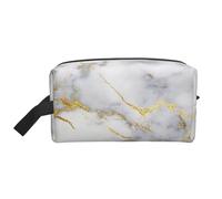 Marmo dorato italiano, Borsa per il trucco Borsa per cosmetici Borsa da viaggio portatile da viaggio Borsa per trucco Organizer