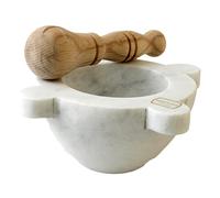 Mortaio da cucina in marmo di Carrara artigianale diametro utile da 4.5 a 13 cm