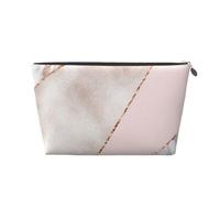 Marmo misto oro rosa impiombato, Borsa da toilette Borsa per trucco Borsa per cosmetici Borsa da toilette da viaggio portatile