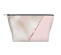 Marmo misto oro rosa impiombato, Borsa da toilette Borsa per trucco Borsa per cosmetici Borsa da toilette da viaggio portatile