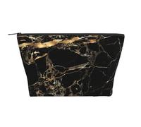 Marmo Nero Oro, Borsa da toilette Borsa per trucco Borsa per cosmetici Borsa da toilette da viaggio portatile