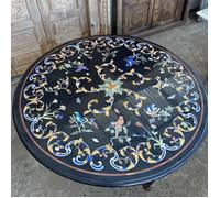 Marmo Nero Pietra Dura Inserto - Elegante Unico Arte Decorazione - 91.4cm