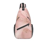 Marmo oro Glitter Splash Sling Bag, borsa da petto, zaino a tracolla per viaggi, sport, corsa, escursionismo