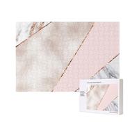 Marmo rosa oro misto unito,Puzzle in legno da 300 pezzi per famiglie, per adulti e adolescenti, decorazioni per la casa