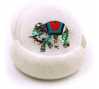 Marmo Sottobicchiere Set ad Intarsio Semi Precious Sassi Artigianato Lavoro Arte