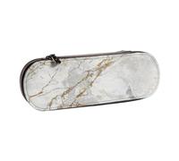 Marmo spazzolato oro perlato bianco grigio argento, Astuccio per matite Astuccio per matite in pelle PU Astuccio per penne a matita di grande capacità