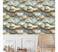 Marmo Striscia Carta da Parati Autoadesiva 0.52x20 m Texture Pietra Pellicola Adesiva per Mobili Impermeabile Carta Adesivo Ispessita Opaco Sticker per Decorare Muro Cucina Armadio Cassetto e Scaffali