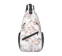 Marmo Texture Rame Splatter Blue Owl Crossbody Bag Borsa a tracolla da uomo sul petto, leggera, per escursioni e viaggi