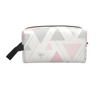 Marmo triangolo geometrico argento grigio rosa, Borsa per il trucco Borsa per cosmetici Borsa da viaggio portatile da viaggio Borsa per trucco Organizer