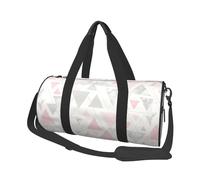 Marmo triangolo geometrico argento grigio rosa, Borsone da viaggio di grande capacità Borsa rotonda Borsa da viaggio sportiva Borsa da viaggio Borsa da fitness