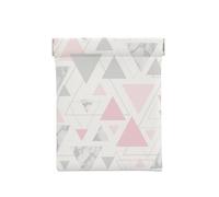 Marmo triangolo geometrico argento grigio rosa, Spremere il portafoglio superiore da donna Borsa portaoggetti Piccola portamonete Portamonete