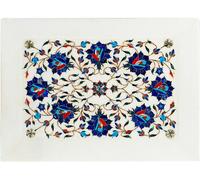 Marmo Vassoio Floreale Arte Inserto Semi Precious Sassi Lavoro Arredo Casa Gifts