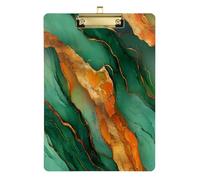 Marmo Verde Arancione Appunti caso Hard Board per Appunti Personalizzati per Insegnanti Dimensioni 9 x 12.5 Tabla para escribir